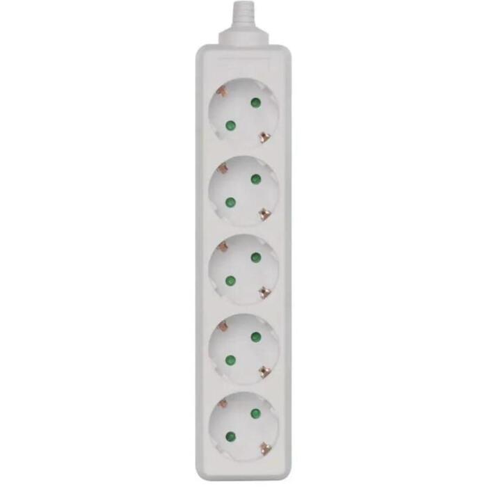 Emos Удлинитель P0520, 5×2P+PE, IP20, 3680W, белый, защита от детей (P0520)