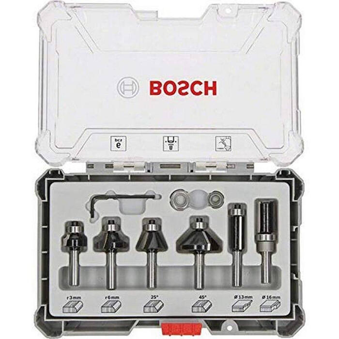 Frēžu komplekts Trim&Edging 6 gab. 8 mm kāts 2607017469 BOSCH (2607017469)
