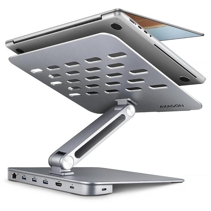 Axagon настольное крепление HMC-STND, 10-16", USB-C 3.2 Gen 1, HDMI, регулируемая высота, наклон (HMC-STND)