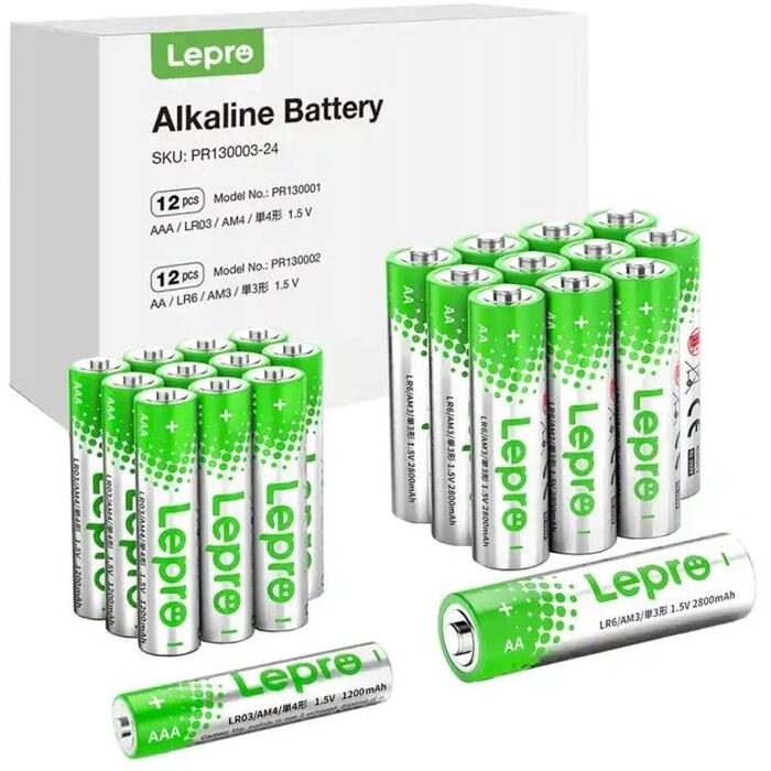 LEPRO PR130003-24 sārma baterijas, 24 gab