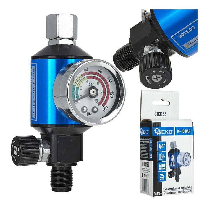 Geko spiediena regulators ar manometru G03166