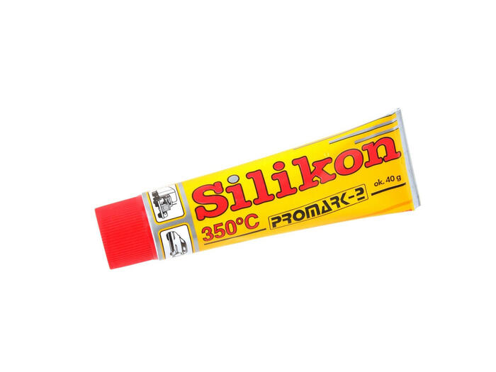 Augstas temperatūras silikona hermētiķis, 40g, sarkans