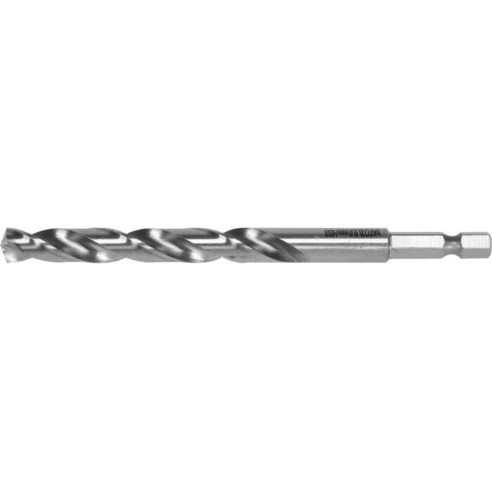 Yato Metāla urbis YT-44878, 9mm, HSS 6542, 125mm, 81mm, 135°, 1/4" 6.3mm, DIN 338, sešstūra kāts, sadalītais gals, pulēts (YT-44878)