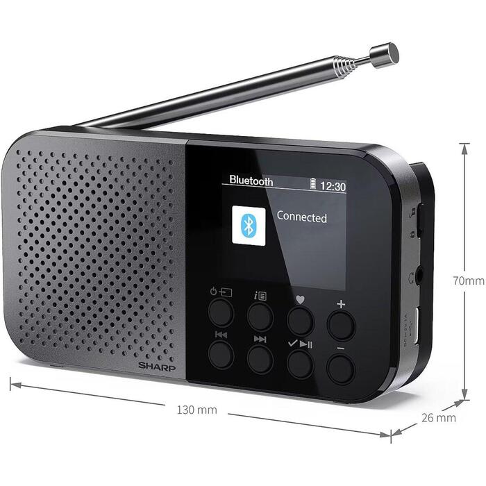 Sharp OSAKA kabatas/rokas pārnēsājamais digitālais radio