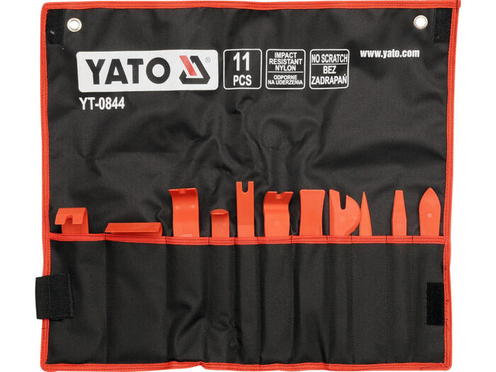Yato набор для снятия обшивки YT-0844, 11 шт., нейлон, ударопрочный, устойчивый к царапинам (YT-0844)