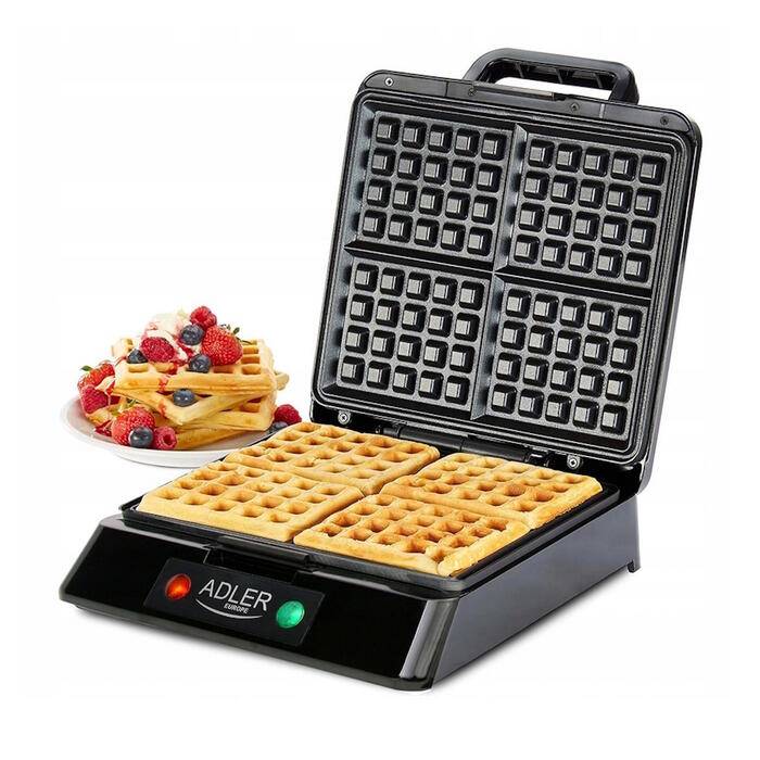 Vafeļu panna Adler 1500 W, četrām