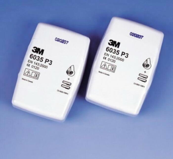 3M T6035 пылевой фильтр P3, 2 пары, 0.083 кг, для твердых и жидких частиц, пластиковый корпус (T6035)