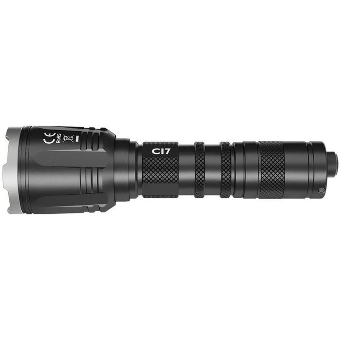 Nitecore Rokas lukturis CI7, 2500 lm, 4 lampas, 130 h akumulatora darbības laiks, 279 m gaismas attālums, melns (CI7)