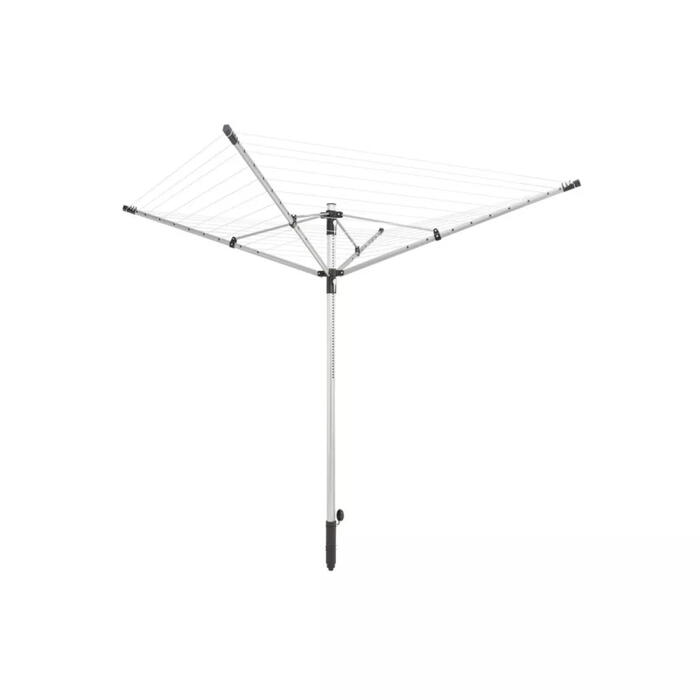 Leifheit LinoPush 500 1085360, вращающаяся сушилка для белья, 50м, 45мм, 1.35-1.8м, зонтичная форма, для 5 стиральных машин (1085360)