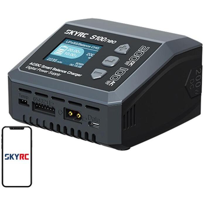 SkyRC S100neo lādētājs SK-100202-01, 100W/200W, 0