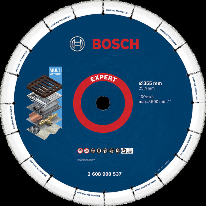Benzīna zāģiem, paneļzāģiem EXPERT DIAMOND METAL WHEEL GRIEZĒJDISKS BOSCH 2608900537 (2608900537)