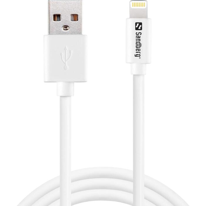 Sandberg USB>Lightning kabelis 340-75, 1m, balta