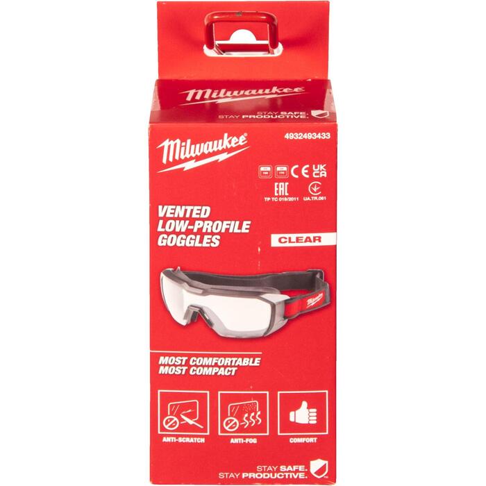 Milwaukee 4932493434 aizsargbrilles, tonētas, ventilējamas, kompakta