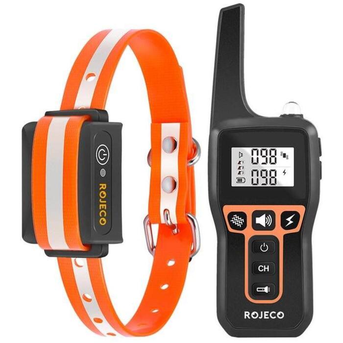 Rojeco PD529 ошейник для собак, 1000м, IPX7, 650мАч, 60д, 3 режима, 100 уровней, LED, TPU (RJTCXGQYTY-06A06)