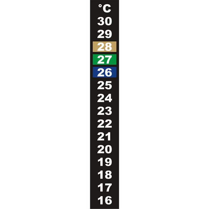 Bioterm 080200 жидкостно-кристаллический термометр, +16°C до +30°C, 13см, самоклеящийся, компактный (080200)