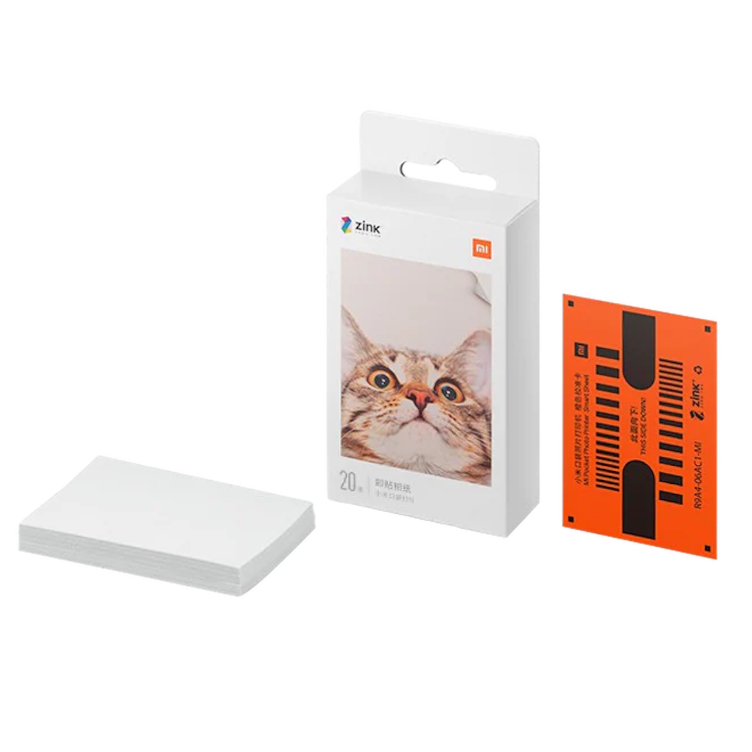 Fotopapīrs ar 20 loksnēm 2×3-inch (50×76 mm) izmērā, paredzēts Mi Portable Photo Printer drukai Mi Portable Photo Printer Paper 20 sheets White TEJ4019GL Xiaomi (TEJ4019GL)