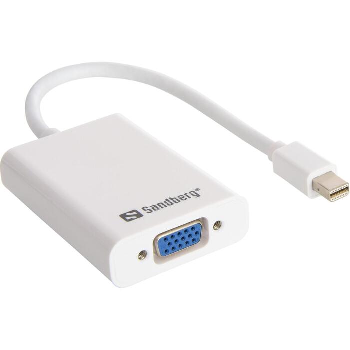 Sandberg Adapteris MiniDP>VGA+Audio 509-05, 0.1m