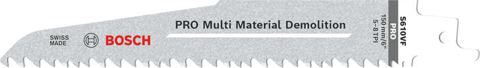 5 zobenzāģa asmeņi S610 VF, Zobenzāģiem PRO MULTI MATERIAL DEMOLITION S610VF ASMENS, 2608657608, BOSCH (2608657608)