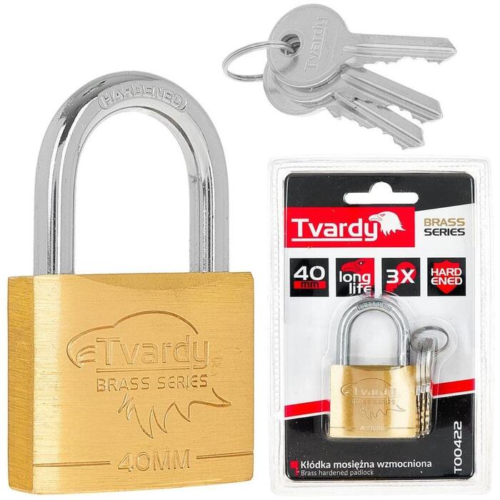 Tvardy pastiprināta misiņa atslēga 40mm T00422