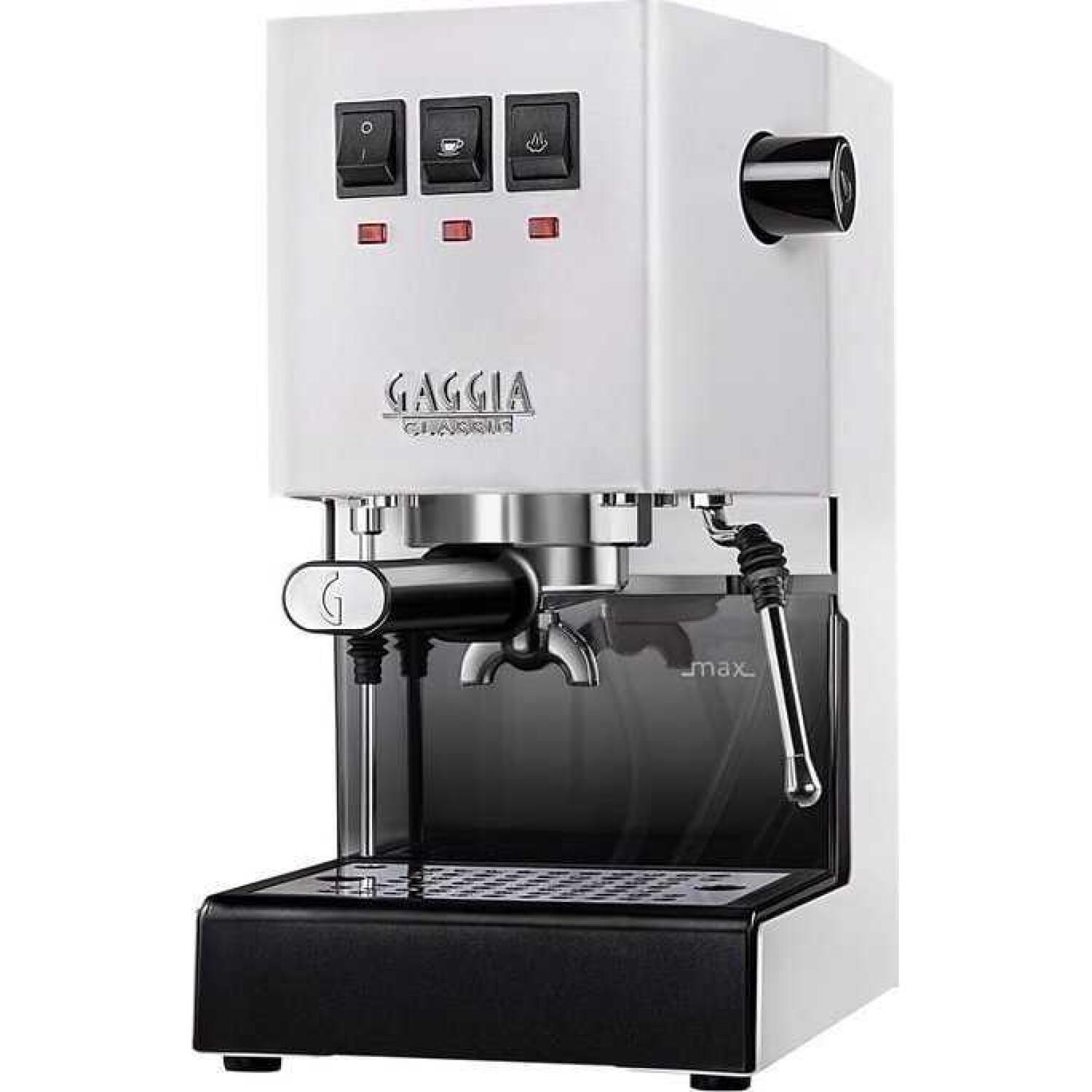 Gaggia Кофемашина RI9481/13 Classic E24, 15 бар, 2.1 л, полуавтоматическая, встроенный капучинатор, polar white (RI9481/13)
