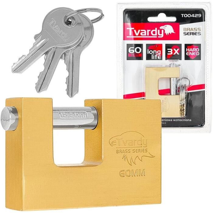 Tvardy pastiprināta misiņa diska atslēga 60mm