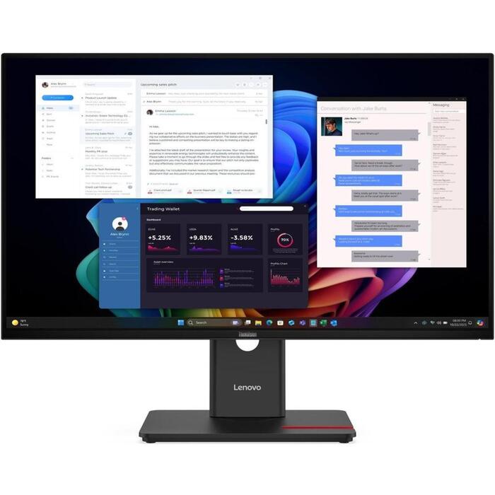 Lenovo ThinkVision T27UD-40, 27", 3840 x 2160, 60 Hz, 4 ms, 350 cd/m², HDMI 1, USB-C, IPS, EPEAT Gold (64AFGAT2EU)