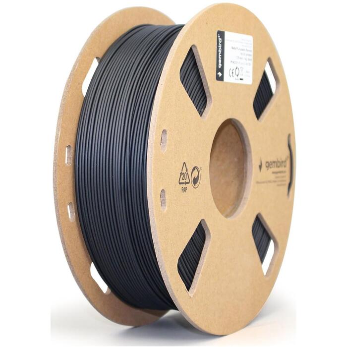 Flashforge Matte PLA filament, 1.75 mm, 1 kg | 3DP-PLA-01-MTBK | PLA filament | Matte black (3DP-PLA-01-MTBK)