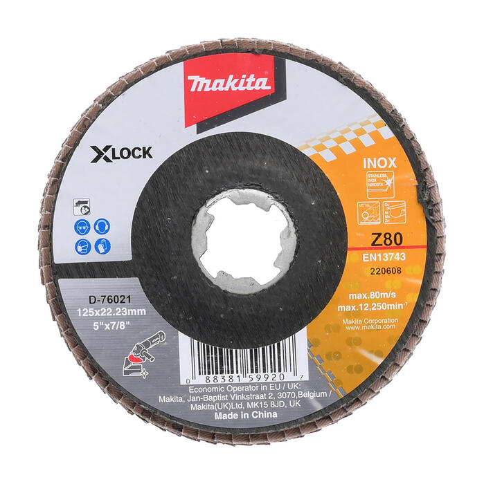 Lameļu slīpdisks X-Lock, 125 mm, Z80