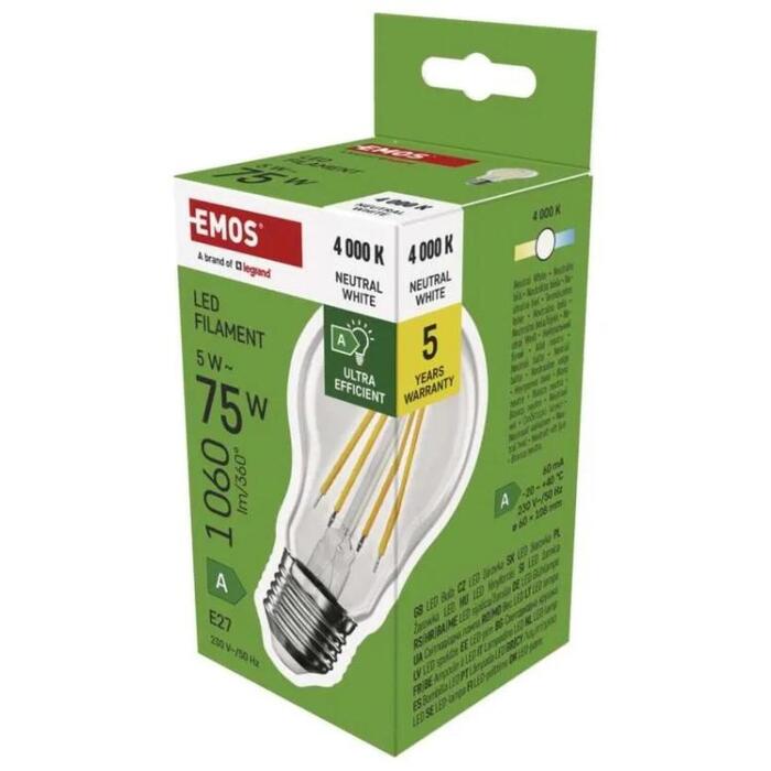 Emos LED spuldze FILAMENT A60 ZF5158