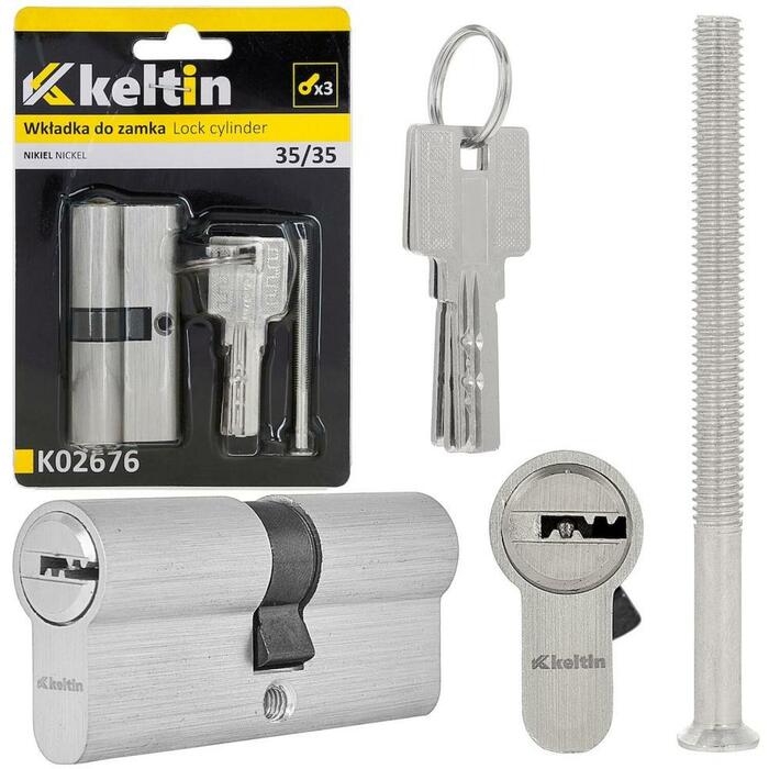 Keltin Slēdzenes cilindrs K02676, 30/30mm, alumīnijs