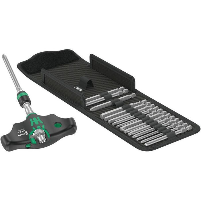 Набор насадок с ручкой Kraftform Kompakt 400 RA Set 1 (17 шт.) 05023471001 WERA (05023471001)