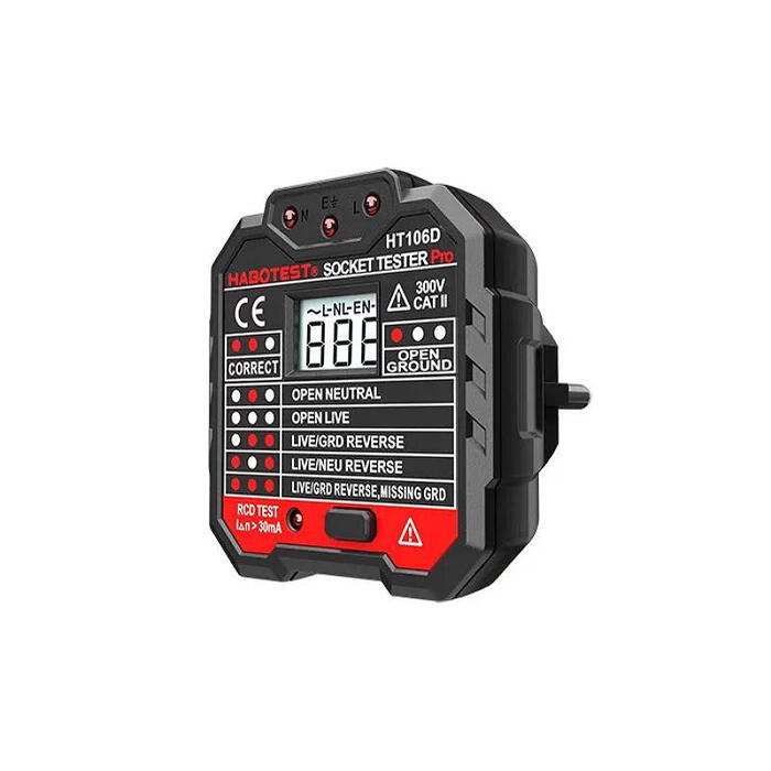 Rozetes testeris ar digitālu displeju 48V-250V
