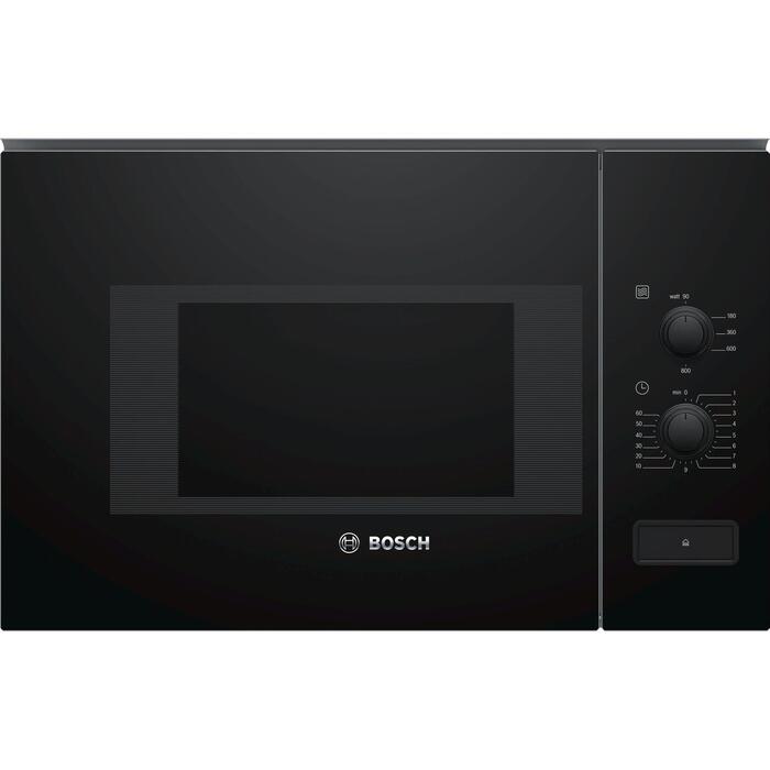 Bosch СВЧ-печь BFL520MB0, 20 л, 800 Вт, черный, 5 уровней мощности, нержавеющая сталь внутри (BFL520MB0)
