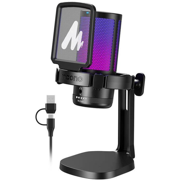 Maono DGM20 spēļu mikrofons, melns, USB
