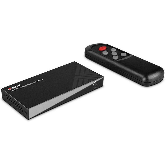 Lindy HDMI коммутатор 38369, 3 порта, 8K@60Hz, черный (38369)