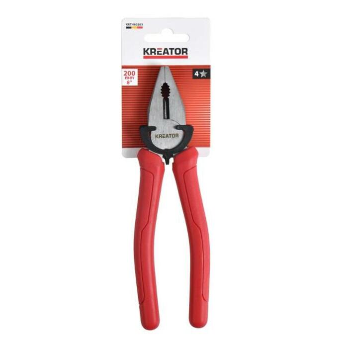 Kreator Комбинированные плоскогубцы KRTH60203, 205mm, 40mm, 30mm, углеродная сталь, 1 шт. (KRTH60203)