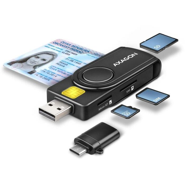 Axagon planšetdators CRE-SMP2A USB-C, USB 2