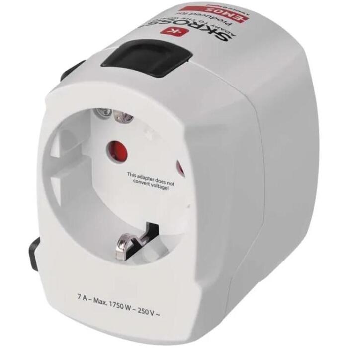 Emos Путевой адаптер P0056N, 250 V~/ 7 A max., 6 типов розеток, 3 типа вилок, белый (P0056N)