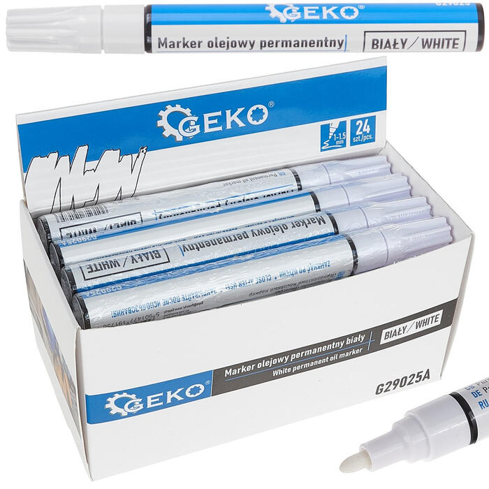 Geko pastāvīgais baltais eļļas marķieris G29025A