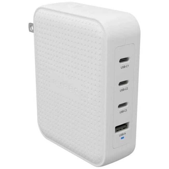 Hyper адаптер питания HJ1001WHWWGL, 145W, 4 порта, 2x24 pin USB-C 140W, 1x9 pin USB A 18W, 1x24 pin USB-C 45W (HJ1001WHWWGL)