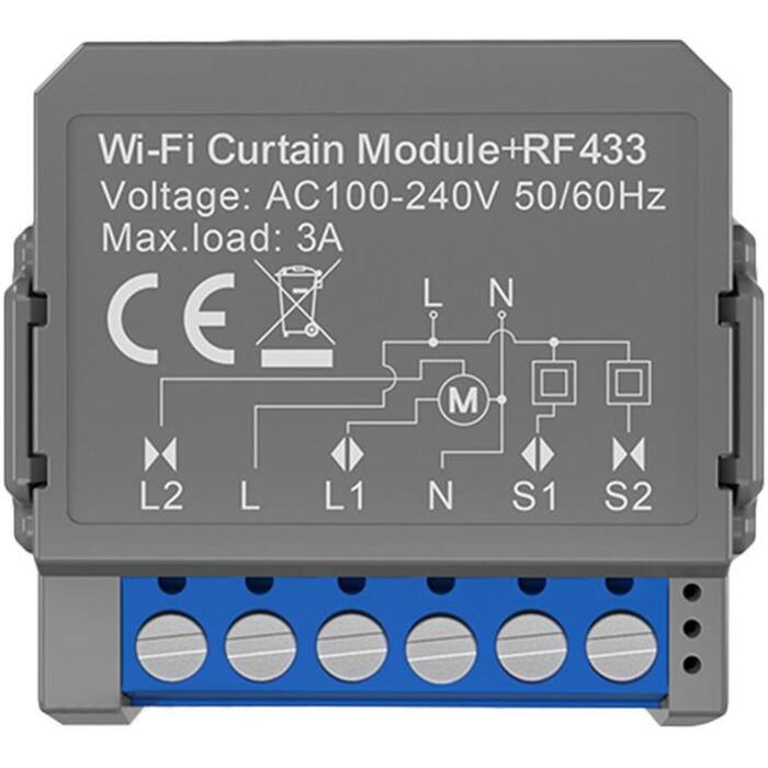 Avatto CMS16-RF-1 aizkaru modulis, WiFi+RF, AC100-240V