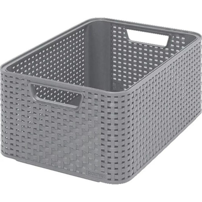 Коробка Style M 38,6x28,7x17см светло-серая 0803615099 Curver (0803615099)