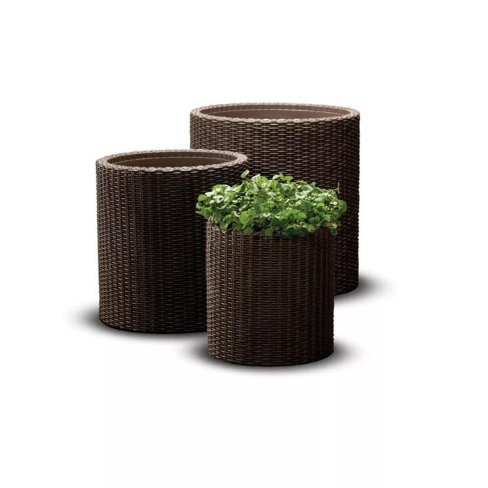 Keter Cylinder Planters S+M+L brūns 29197934590