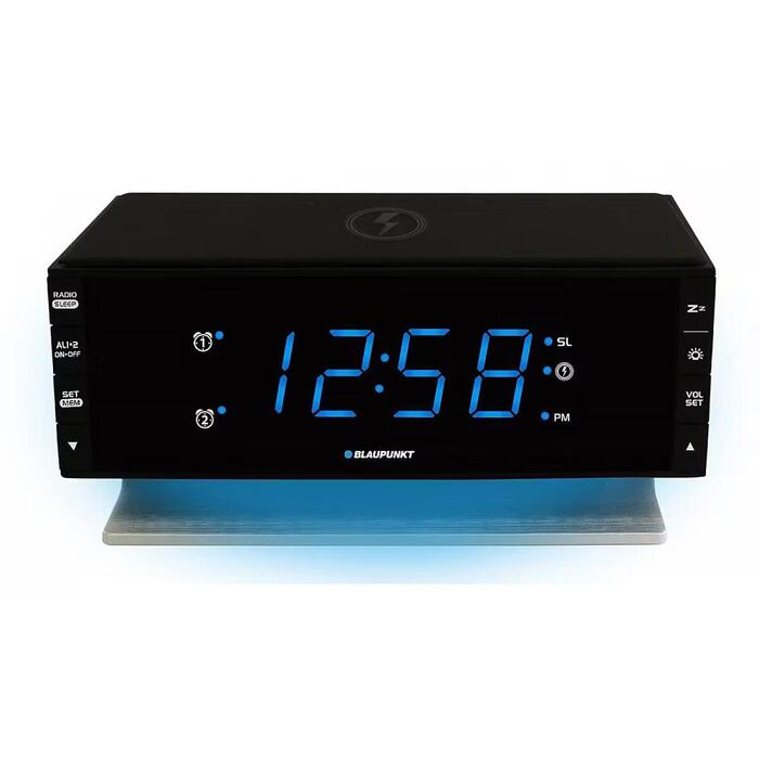 Blaupunkt Радио будильник CR55CHARGE, FM, 20 станций, беспроводная зарядка, LED дисплей, затемнение (CR55CHARGE)