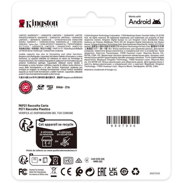 Kingston Kaste 512GB microSDXC Canvas Select
