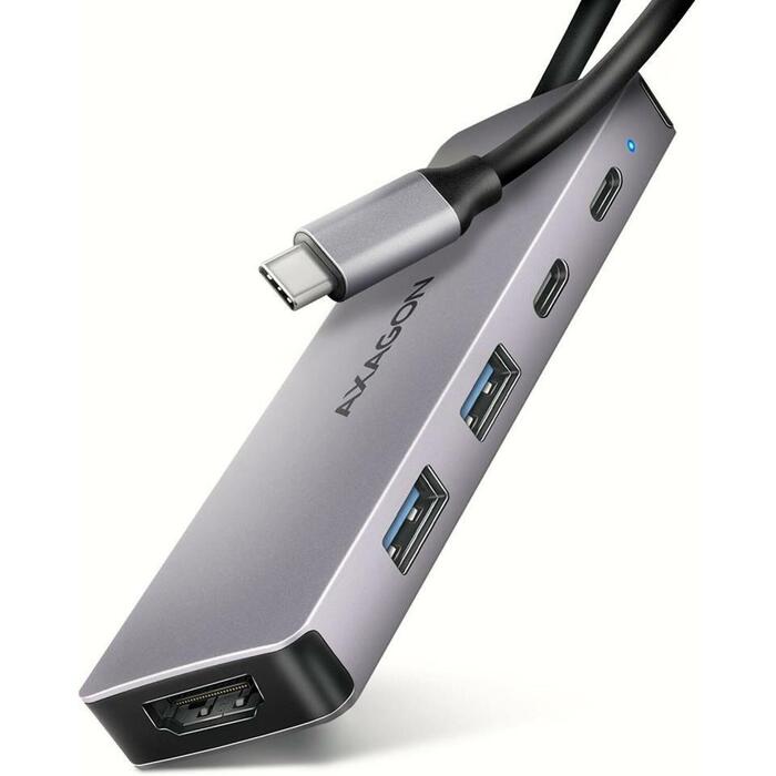 Axagon USB centrmezgls HMC-5H60 5in1, 2x