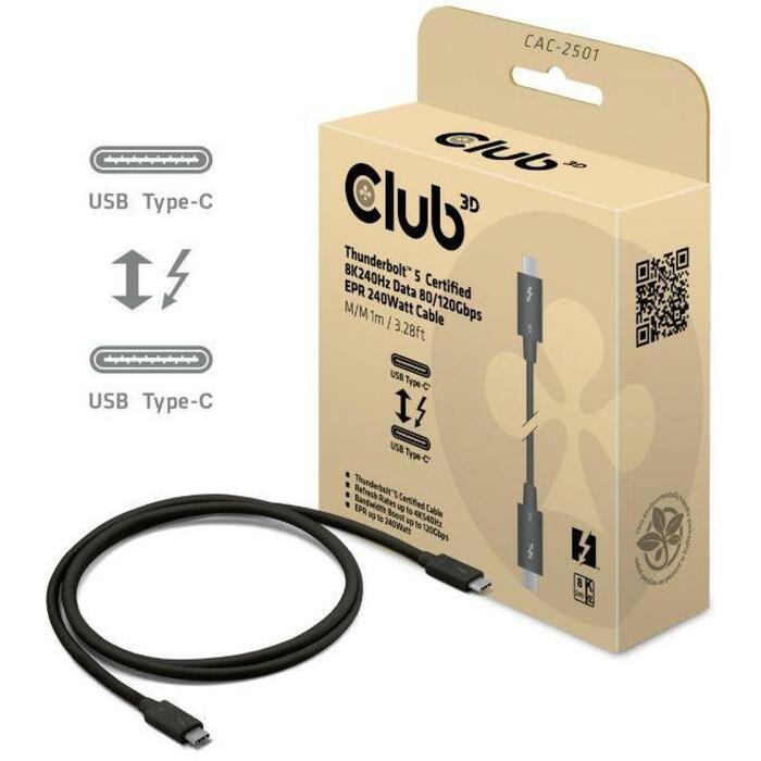 Club3D USB-C THUNDERBOLT CAC-2501 1m, 80/120