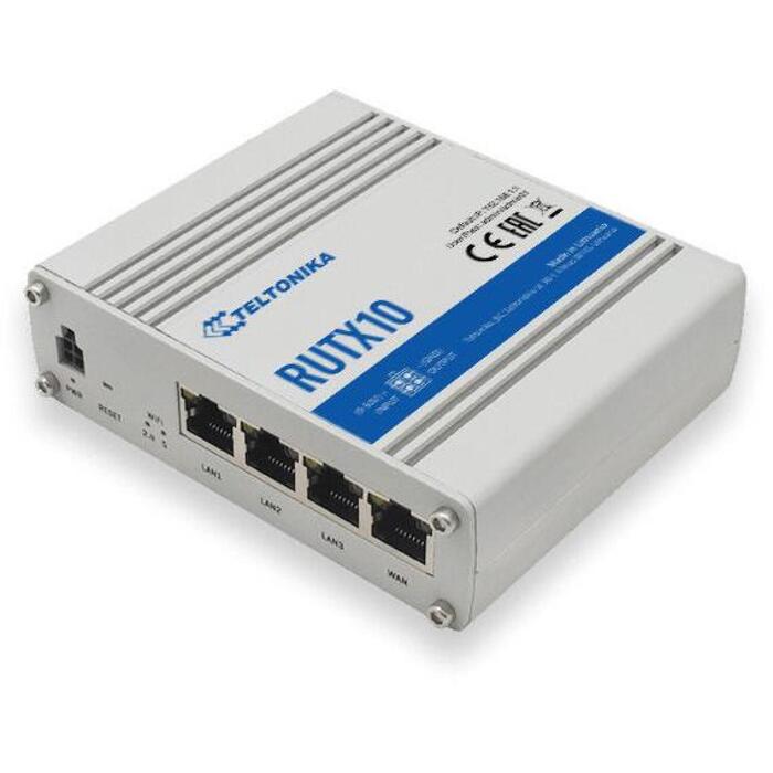 Teltonika Промышленный маршрутизатор RUTX10 RUTX10000000, 802.11ac, 867 Mbit/s, 10/100/1000 Mbit/s, 4xRJ-45, Bluetooth LE (RUTX10000000)