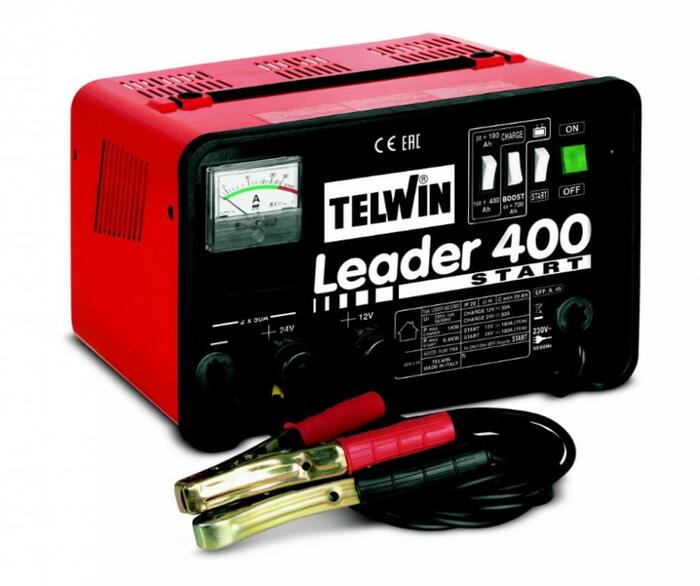 Akumulatora lādētājs Leader 400 Start, 12/24V, 45A, 20-700Ah, 807539 TELWIN (807551)