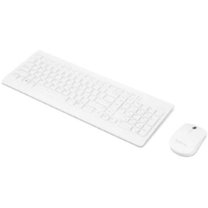 Lenovo Bezvadu klaviatūra un pele 510 GX30W75336, 2.4 GHz, 3 taustiņi, spill-resistant, balta (GX30W75336)